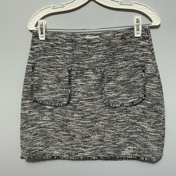 LOFT Tweed Fringe Mini Skirt Women with a bit of color size S - Picture 1 of 7
